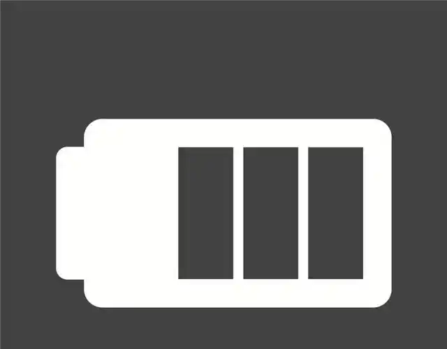 黑白扁平电量图标