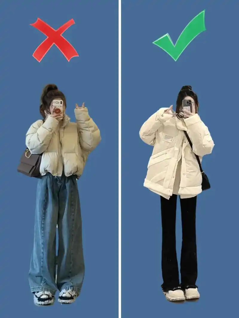 如果下半身裙子是长款,上衣搭配就需要搭配 - 抖音