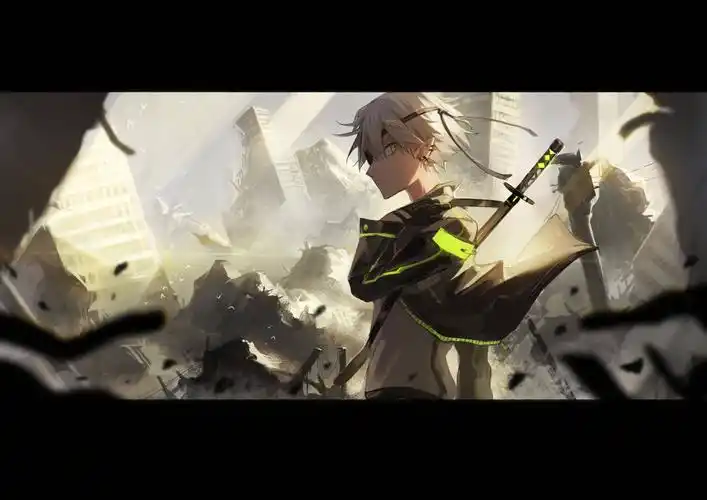 插画二次元超酷的男生