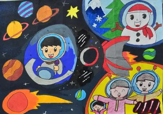 《冬奥与航天》——寇洁莤(马来西亚,12岁)