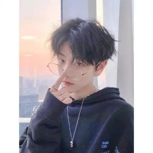 网红同款假发男中分刘海短发韩版帅气自然蓬松日常整顶假发