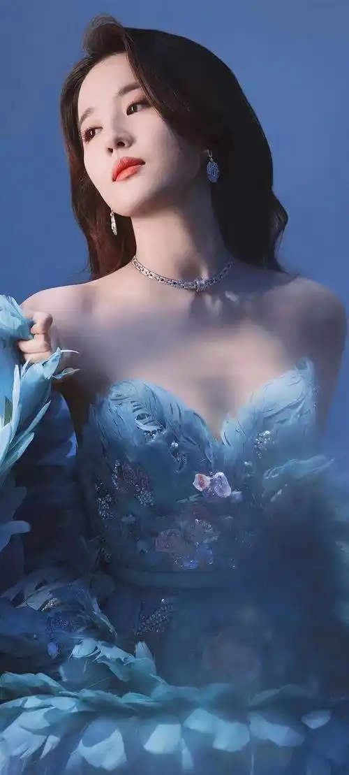 珍藏高清无水印壁纸|刘亦菲_玫瑰_云上