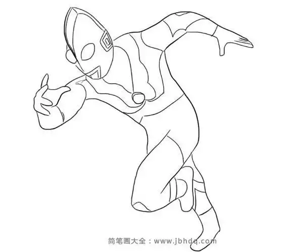 画初代奥特曼的简笔画帅气的初代奥特曼儿童亲子简笔画奥特曼简笔画