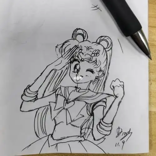 美少女战士随手画_美少女战士_兴趣爱好_绘画