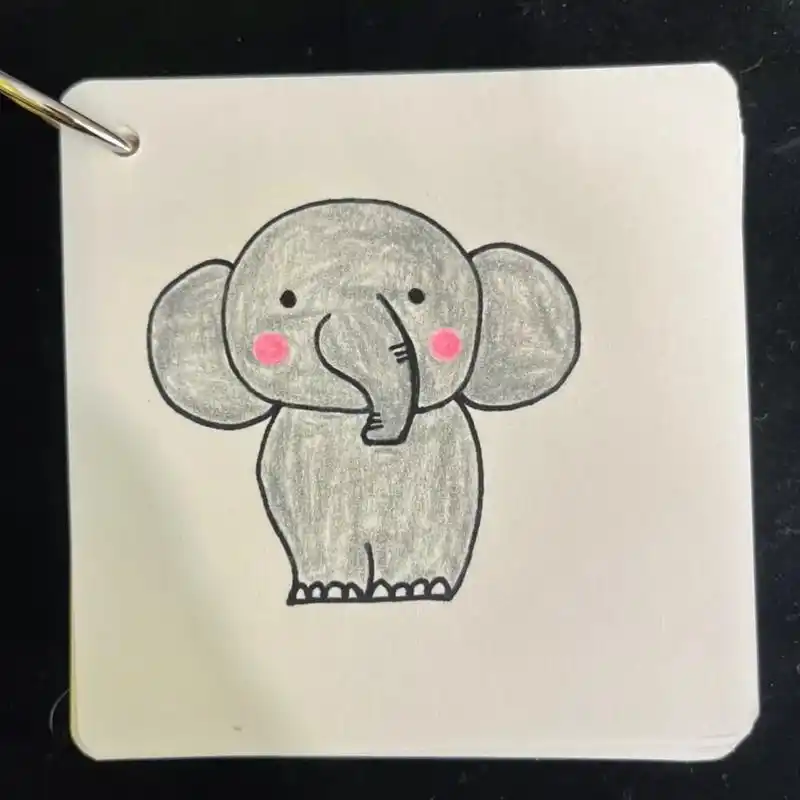 大象98大象98 你的鼻子怎么那么长#简笔画 # - 抖音