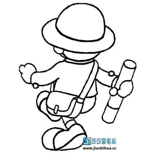 简笔画的人物背面