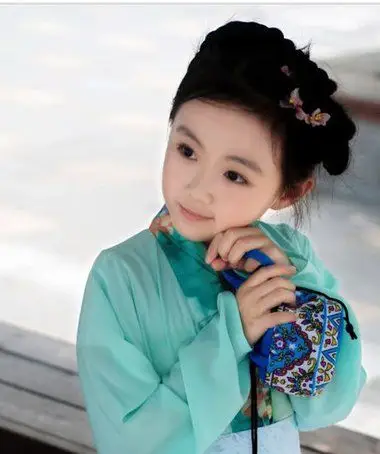 娃娃古装发型梳法图解儿童古装发型3