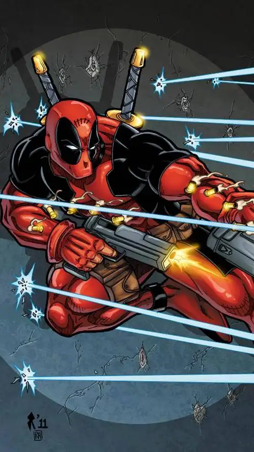 漫威动漫人物死侍,高清桌面,手机锁屏图片-壁纸族