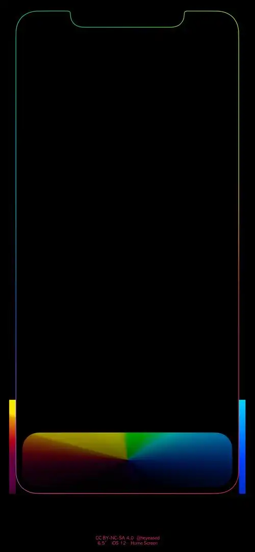 iphone xs max发光多彩dock栏壁纸 苹果xs max发光壁纸大全