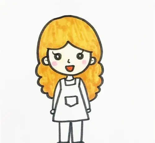 长发妈妈简笔画步骤_人物简笔画_简笔画大全