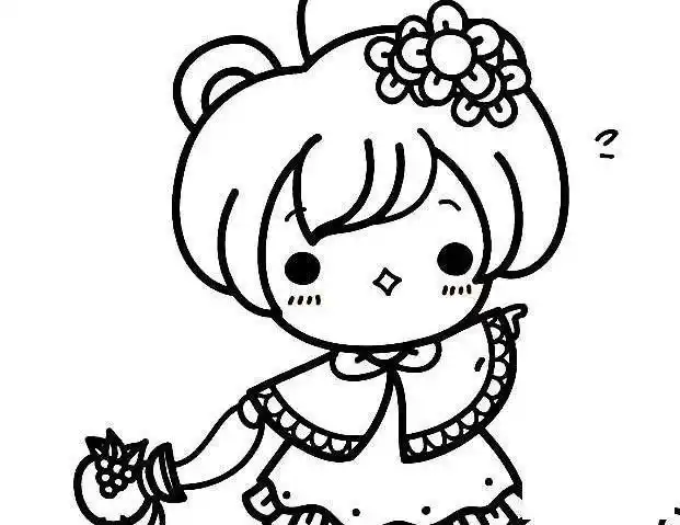 彩铅简笔画卡通少女心(彩铅手绘法式少女简笔画) -【爱个性】