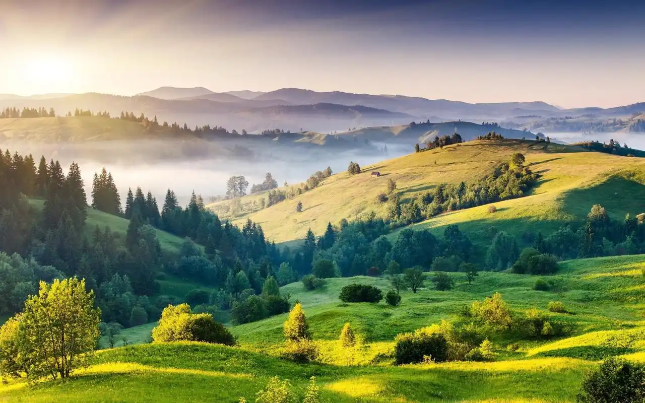 美丽的山野田园风光桌面壁纸高清大图预览1920x1200_风景壁纸下载_美