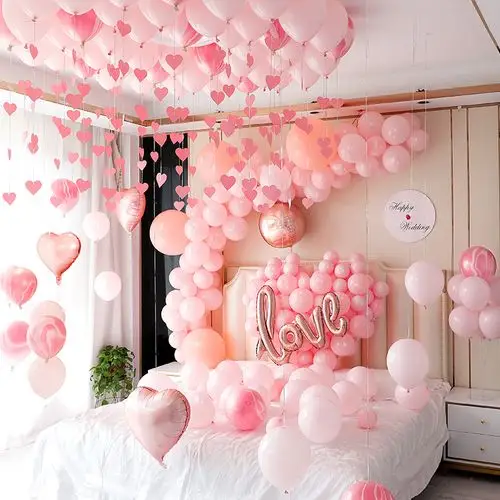 婚房装饰结婚新房卧室场景布置婚礼创意浪漫气球