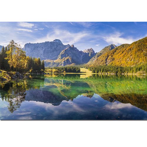 湖泊山水画高山山峰湖水聚财风景画树林树木客厅卧室装饰墙贴壁画 b