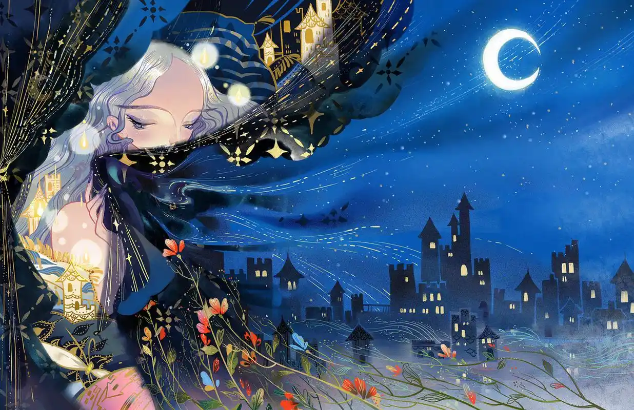 华人女插画师超华丽唯美风格的插画作品欣赏!色彩亮丽极具装饰性