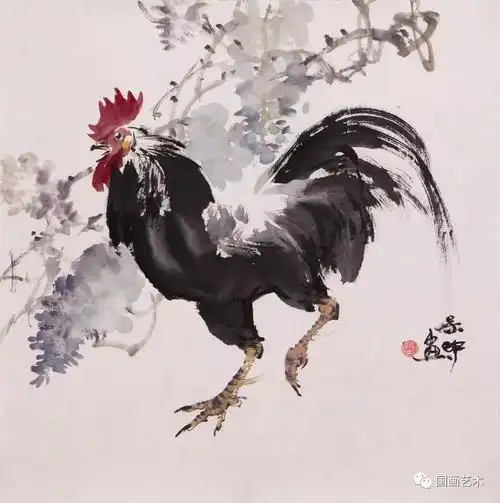 刘保申写意鸡作品欣赏