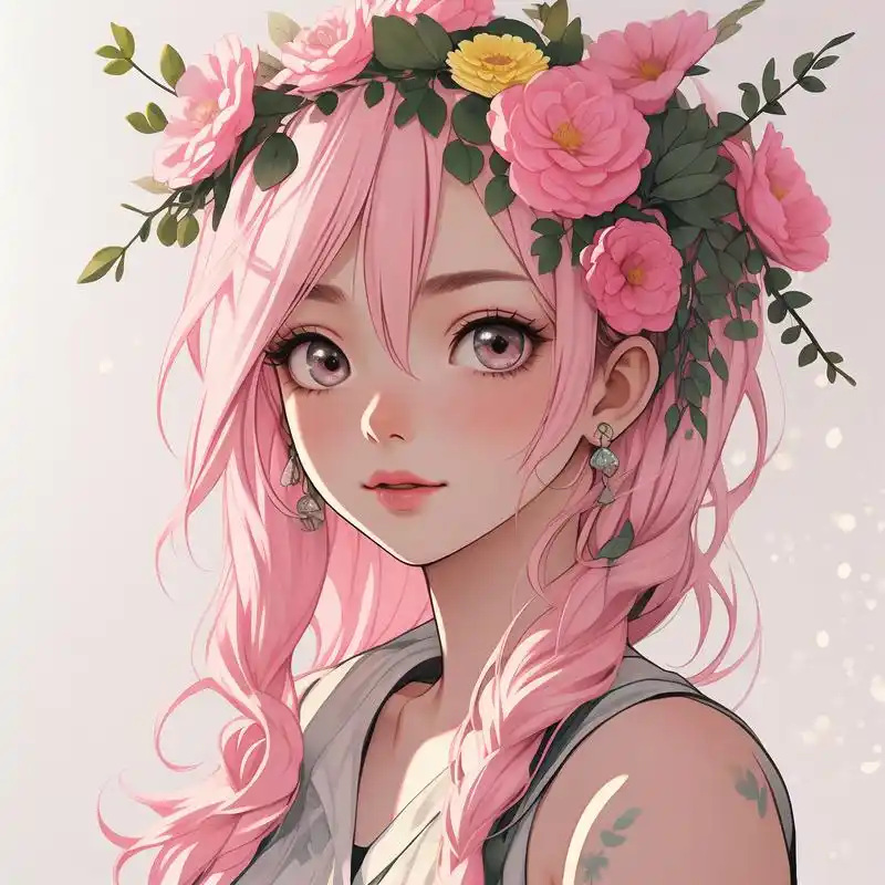 94粉毛动漫女生头像大赏94