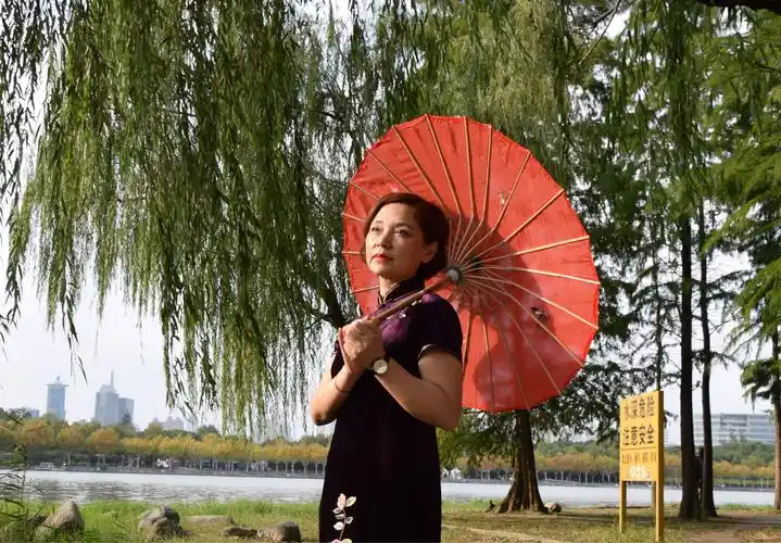 上海世纪公园拍照留念.