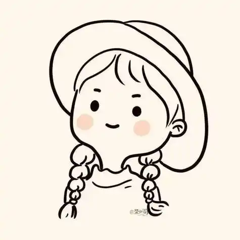 可爱的简笔画小头像日本动漫白兔糖女主角鹿贺凛卡通动画大型海报贴纸