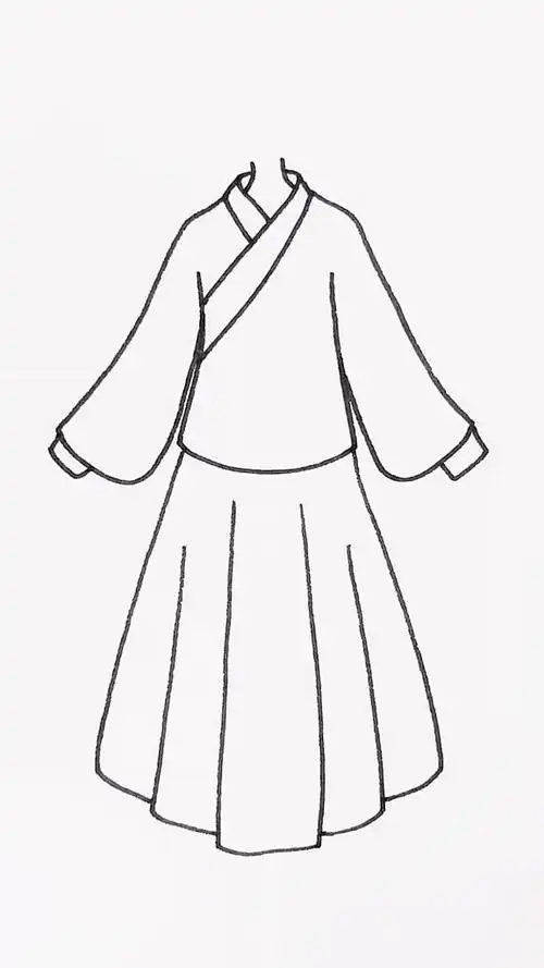 画个很简单的汉服简笔画