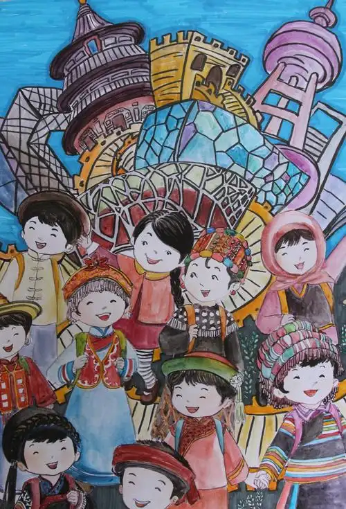 民族团结进步绘画比赛获奖作品展示六