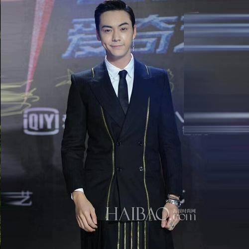 私人定制 陈伟霆同款西服 黑色西装外套 时尚拉链款 可定套装