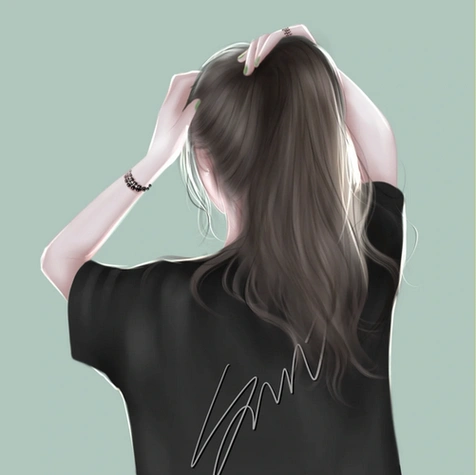 超好看的不露脸女生背影头像5