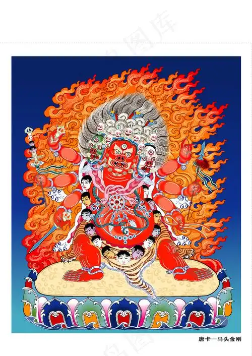 凶恶门神画像矢量素材ai矢量模版下载