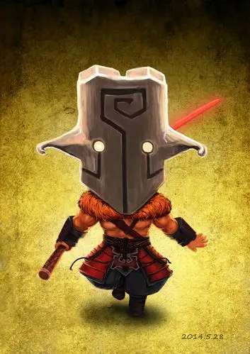 第一幅手绘板作品【dota2 q版剑圣】做个纪念!