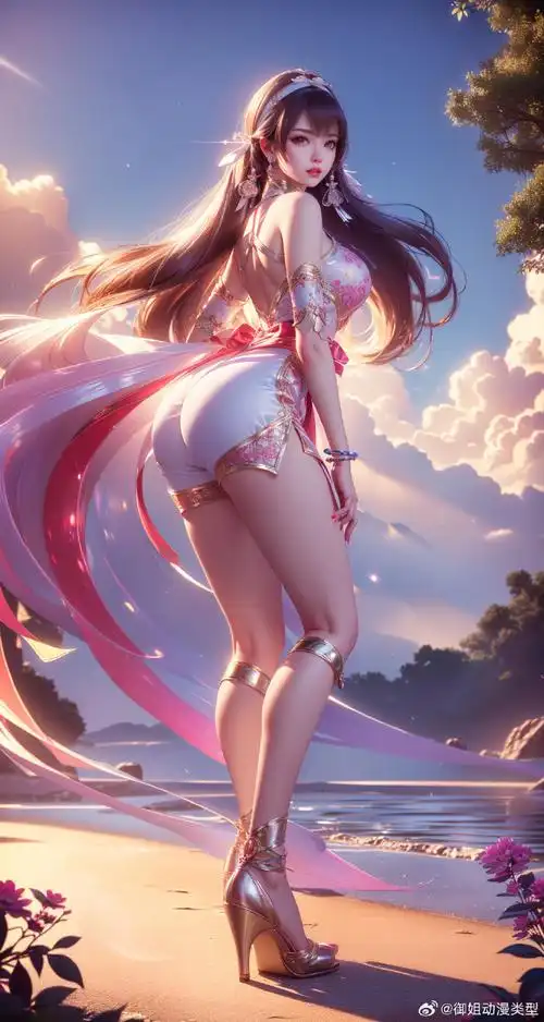 竖屏高清壁纸 粉嫩肌肤甜美红莲 国漫女神