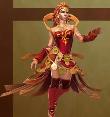 dota2 火女炎阳套 lina/莉娜阳炎圣女之辉套装 火女至宝最配套