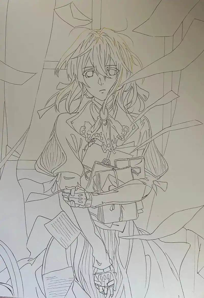 寻找爱#薇尔莉特 #紫罗兰永恒花园 #二次元 #手绘 #临摹 - 抖音