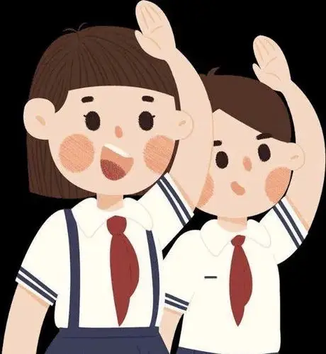 敬队礼,唱队歌,我是光荣的少先队员.