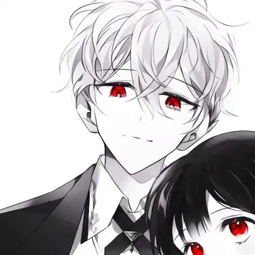 冷酷黑暗系情侣头像一左一右【婚礼纪】