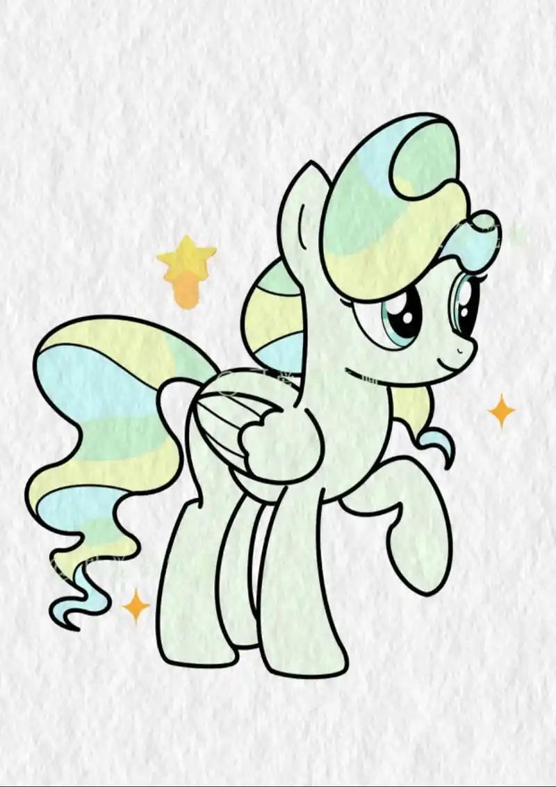 今天画小马宝莉水蒸气,喜欢的朋友快来画吧 - 抖音