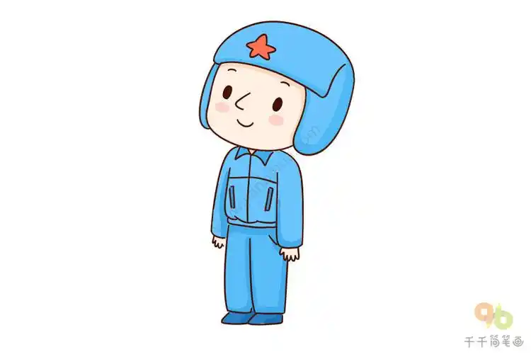 空军简笔画图片怎么画_职业人物简笔画