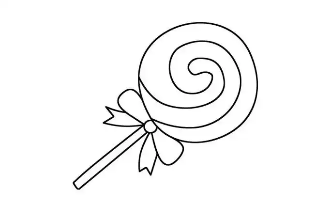 棒棒糖简笔画步骤
