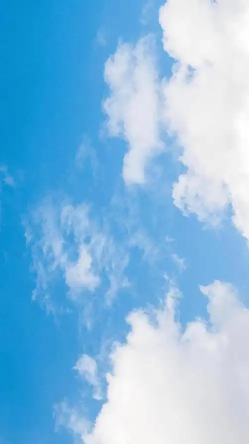 蓝天白云唯美纯净风景摄影,高清图片,手机锁屏桌面-壁纸族