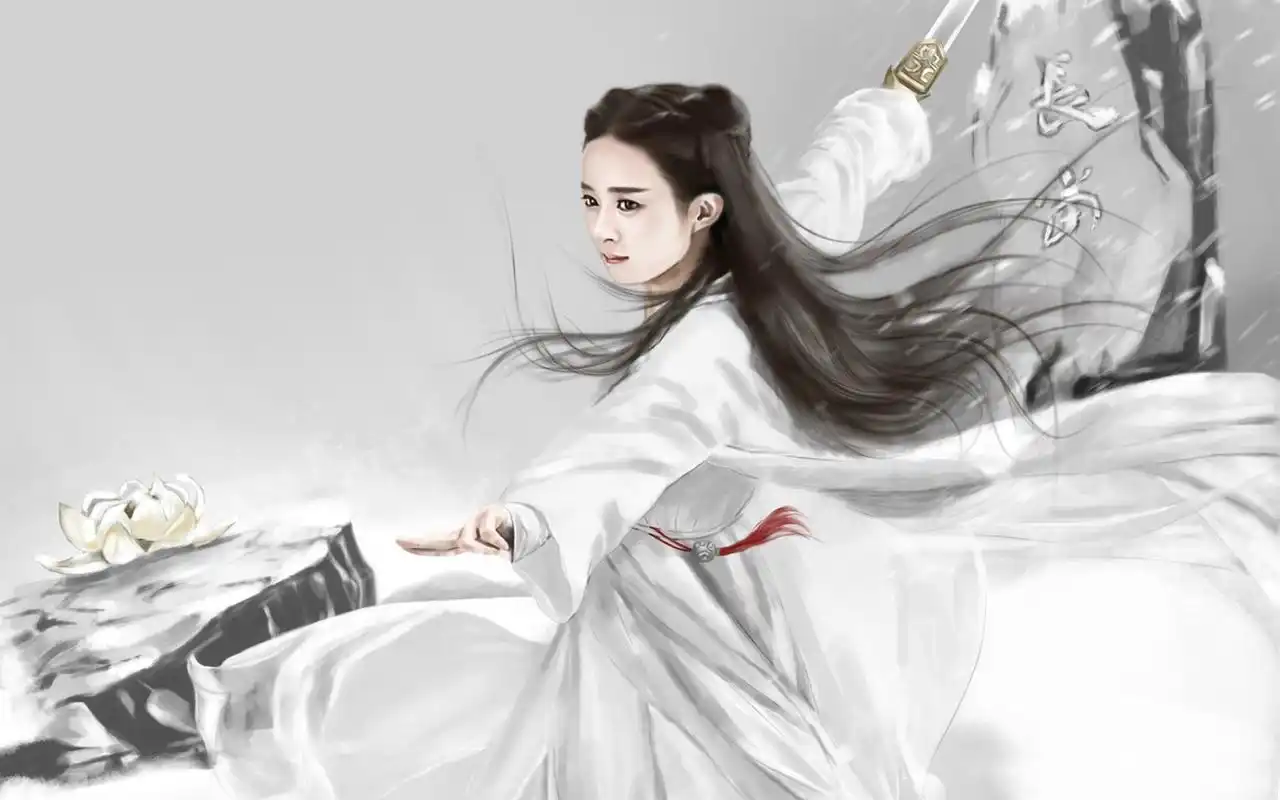 古典美女赵丽颖花千骨电脑桌面壁纸下载