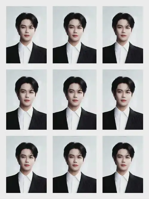 内娱男明星的证件照#林彦俊证件照9615是霸道总裁,也是清爽学长