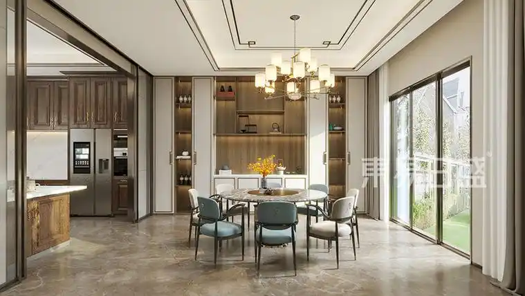 龙坞名筑497m05现代简约中式装修效果图