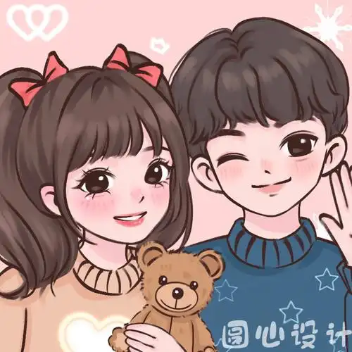 情侣手绘头像定制真人照片漫画动漫卡通原创设计手绘真人漫画