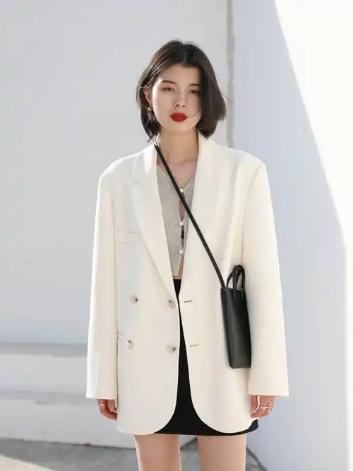 西装外套女中长款2021春秋新款韩版设计感小众休闲宽松小西装上衣