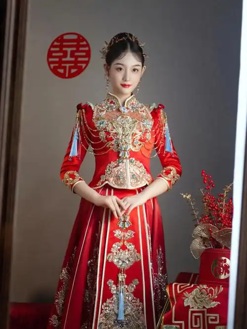 2022最新款绝美秀禾服中式嫁衣兰州租婚纱