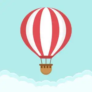 卡通热气球图片
