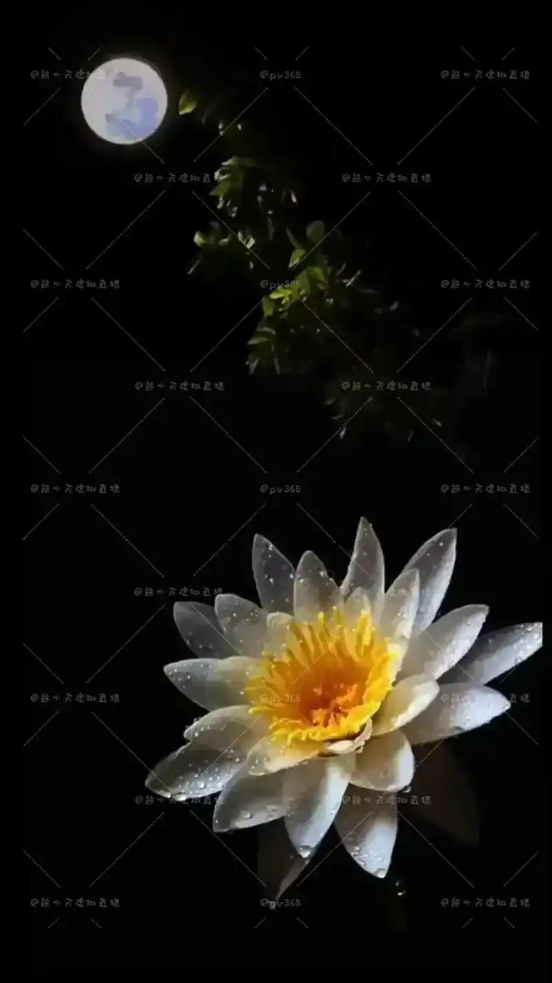 莲花背景素材观音菩萨直播素材. - 抖音