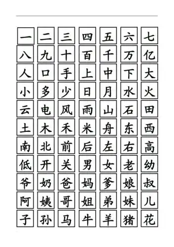 可书写田字格含常见字2