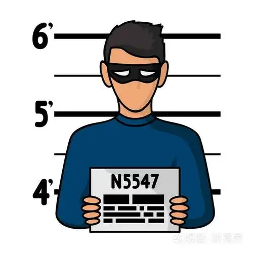 在白色背景上孤立的卡通风格的囚犯摄影图标.犯罪象征股票矢量图