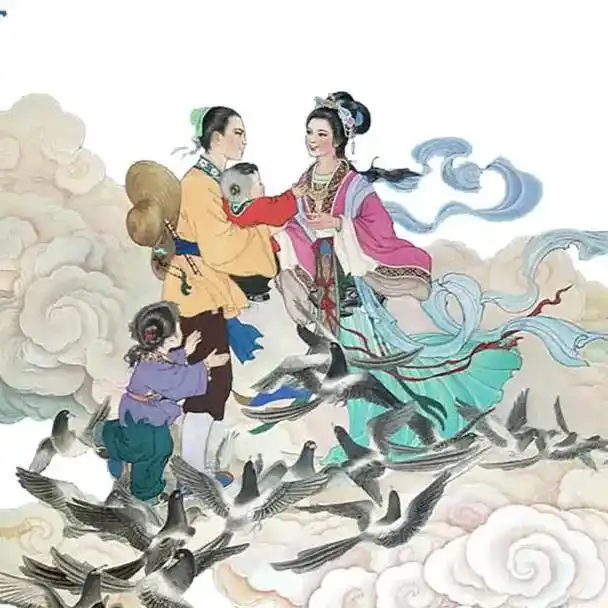 天阶夜色凉如水,卧看牵牛织女星.#牛郎织女 #一生一世一双人 - 抖音