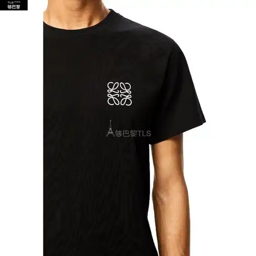 【包邮包税】 loewe罗意威 21年秋冬 男士 短袖t恤 棉质 anagram 刺绣